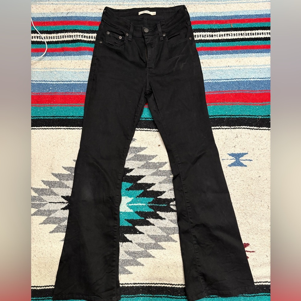 Women's Black Levi’s 726 high rise flare size 26